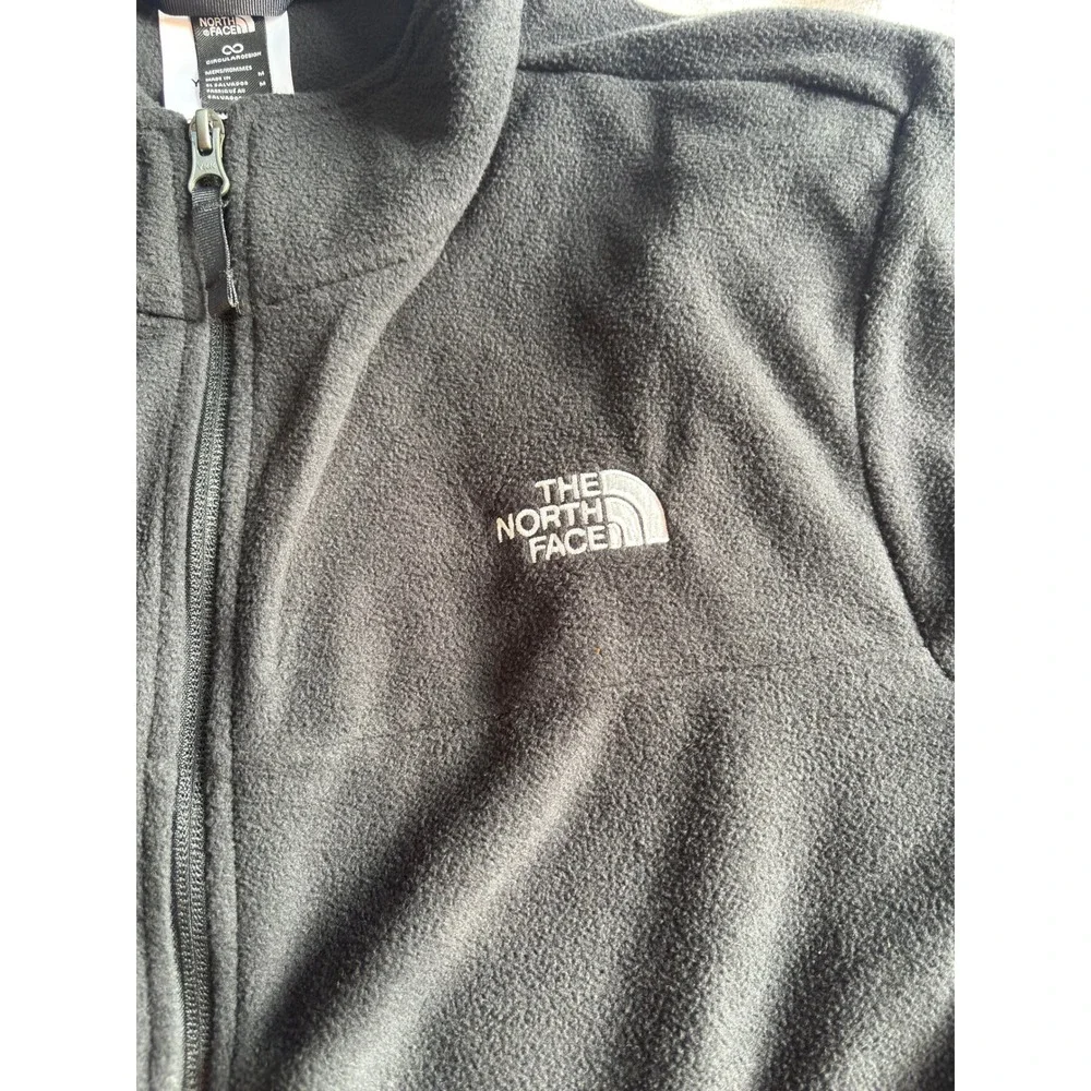 The North Face Anchor Full Zip Jacket Mens Medium Black Fleece
